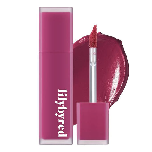 lilybyred Mood Liar Velvet Tint | Korean Moody Matte Lip Stain, Creamy Velvet Texture, Blurring Soft-Focus Effect, Highly Pigmented, Smudge-Proof, Long-Lasting, 0.14 oz. (03 Merciless Grape)