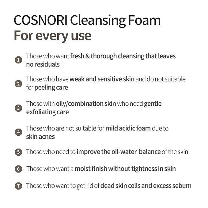 COSNORI Double Cleanser Set - Micro Active Cleansing Oil & Foam - Vegan, Non-Irritating, Deep Cleansing, Korean Skin Care
