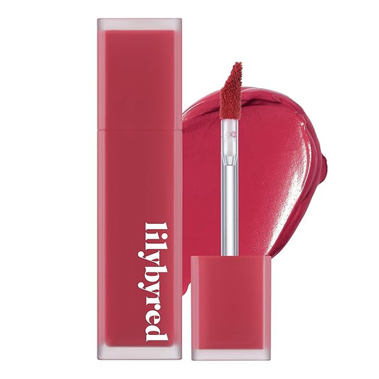 lilybyred Mood Liar Velvet Tint | Korean Moody Matte Lip Stain, Creamy Velvet Texture, Blurring Soft-Focus Effect, Highly Pigmented, Smudge-Proof, Long-Lasting, 0.14 oz. (04 Elegant Wild Berry)