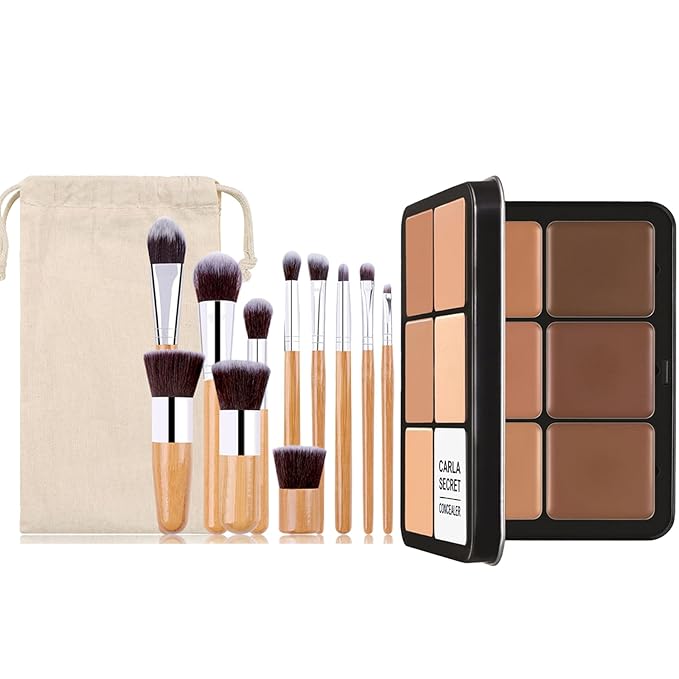 12 Colors Full Coverage Concealer Palette, FantasyDay Lightweight Creamy Formula Makeup Contour Palette Color Corrector Conceals Moisturizing Foundation for Cover Dark Circle Redness Acne Blemish