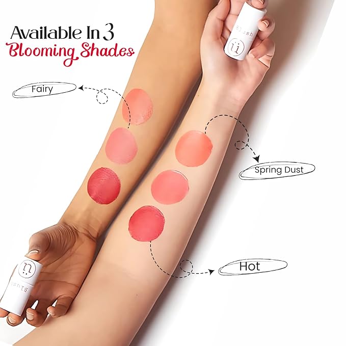 M2U NYC Coral Cream Blush Stick – 3-in-1 Cream Blush for Cheeks, Lips & Eyes – Natural Dewy Finish with Shimmer – Lightweight Blusher for Cheeks, Buildable Formula Infused with Shea Butter