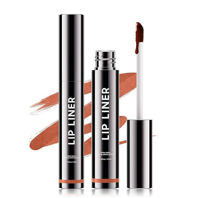 OETUIOW Lip Liner Stain, Lip Stain Moisturizing & Enhancing Complexion for All Skin Types Women, Lip Lint Waterproof & Long-Lasting (Nude)