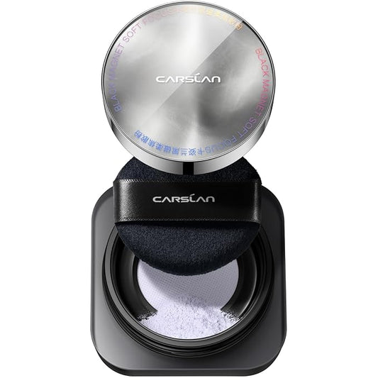 Black Magnet Soft Focus Make Up Powder, Waterproof Loose Setting Powder, 24H Longlasting, Oil Control, Talc-Free Face Powder, 02 Light Purple For Oily Skin, 0.28Oz