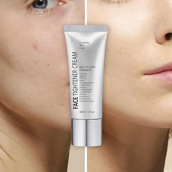 Face Tightener No-Filter Primer, Skin Tightener Makeup, Blurring for Before Makeup, Shine Control, Evens Out Skin Tone for All Types