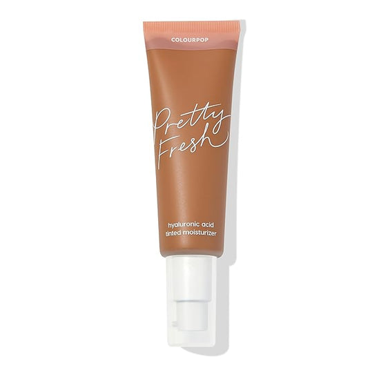 ColourPop Pretty Fresh Tinted Moisturizer - Hydrating Skin Tint with Lightweight Coverage - Formulated with Hyaluronic Acid & Coconut Water for Healthy-Looking Skin - Dark 18W (1.45 oz)