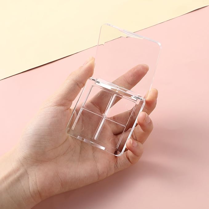 Empty Lipstick Palette, 2 Pcs Empty Makeup Palette, DIY Eyeshadow Powder Blush Lipstick Palette, Empty Lipstick Box, Empty Makeup Transparent Containers for Women and Gril