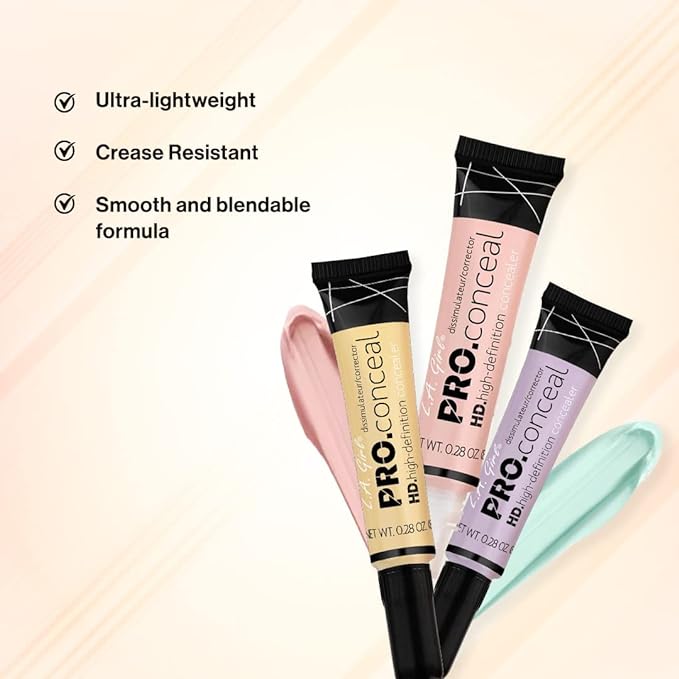 L.A. Girl HD Pro.Conceal, Lavender Corrector GC993 (Pack of 2)