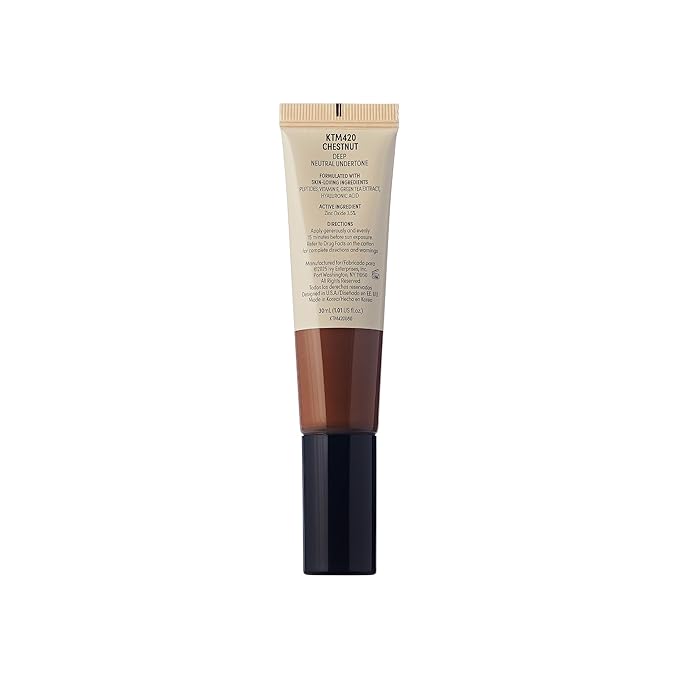 Tinted Moisturizer with SPF 32 PA+++ (Chestnut), 12 Hour Hydrating Sunscreen for Face, No White Cast, Natural Radiant Finish, Medium Coverage, With Hyaluronic Acid, Vitamin E, Peptide
