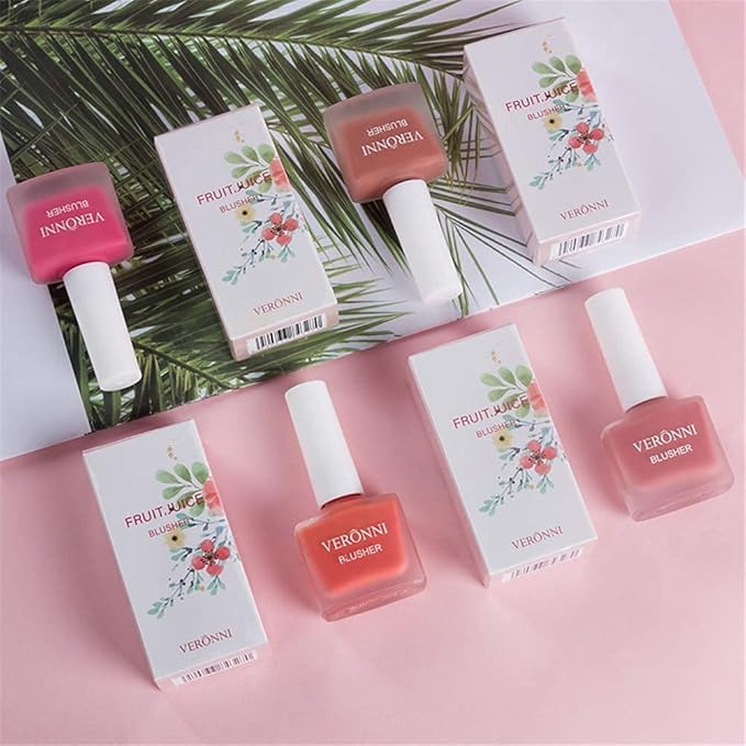 VERONNI Shimmer Juice Liquid Blusher Long Lasting Lightweight Moisturizing Liquid Cheek Blush Waterproof Natural Cream Blush for Cheeks Smooth Makeup Blush (403)