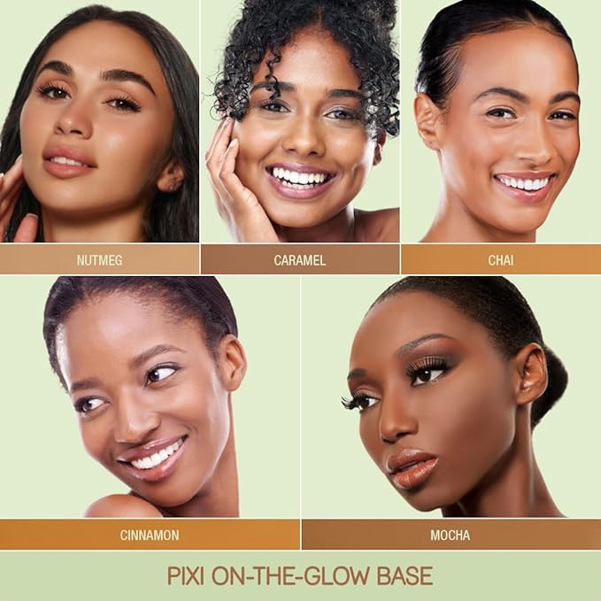 Pixi Beauty On-the-Glow Base| Tinted Moisturizer Foundation Stick | Nutmeg; : Deep tan, neutral shade| 0.6 oz / 19g