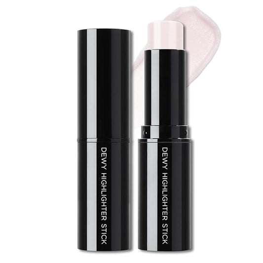 Clear Highlighter Stick for Glass Skin, Dewy Finish Radiance Balm Hydrating Reflective Natural Shimmer Illuminator Stick, Multi-Use Lightweight Creamy Face Highlighter Korean Makeup#01