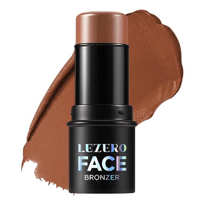 Cream Bronzer Stick, Multi-use Contour Stick for Face Shaping, Matte Finish Beauty Wand for Sculpt the Face, Easy to Apply, Longwear, Waterproof, Buildable and Blendable Color (#04, 1PC)