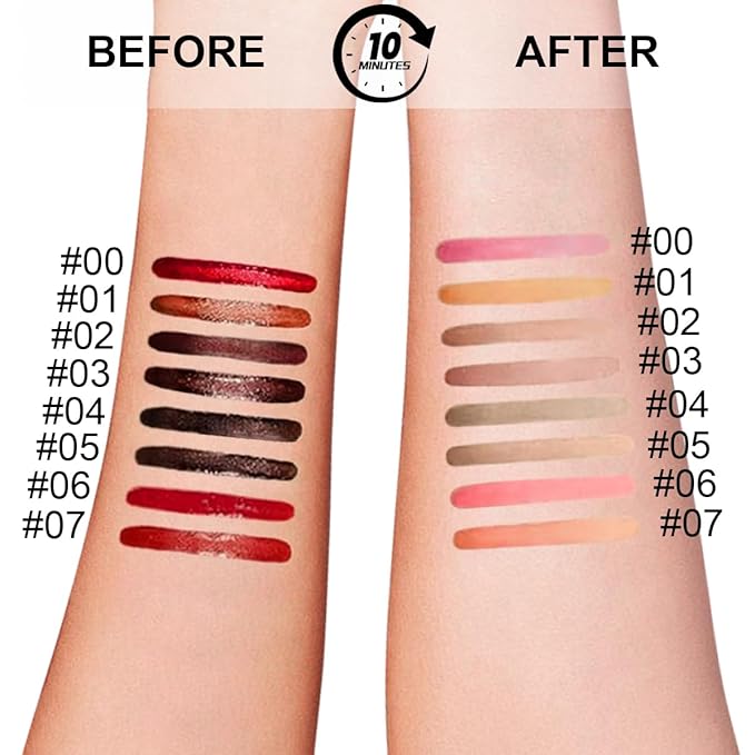 3 Colors Peel Off Lip Liner Stain with Tweezer, Long Lasting Waterproof Lip Tint Stains Makeup Set with Matte Finish for Women, Natural Look, Easy to Use, for All Skin Types (015)
