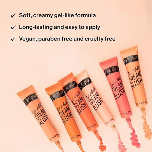 L.A. Girl Soft Matte Cream Blush, Cutie GBL440