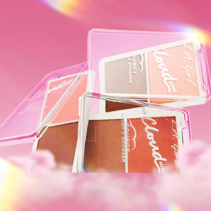 L.A. Girl On Cloud Nine Bouncy Blush Bronzer, Coral Bliss GBL499