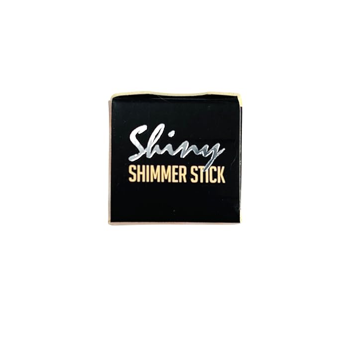 Highlighter Stick, Double Ended Highlighter Makeup Stick with Sponge Brush, Shimmer Waterproof Long Lasting Smooth Silver Glitter Brighten Face Makeup Pencil, 1 Count