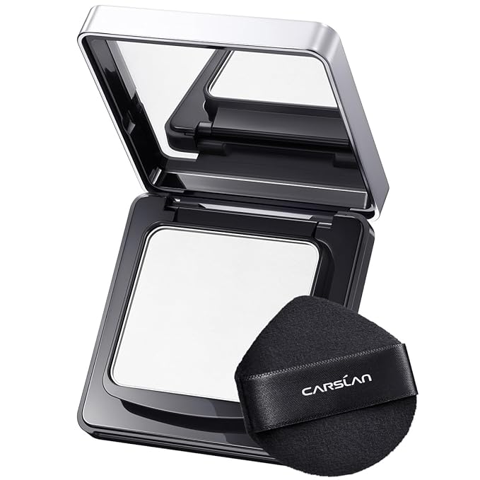 Waterproof Face Pressed Powder Compact, 24H Longlasting Oil Control Pressed Setting Powder Talc-Free Makeup, Shine Free, Poreless, Smooth, 02 for oily skin (0.28Oz)