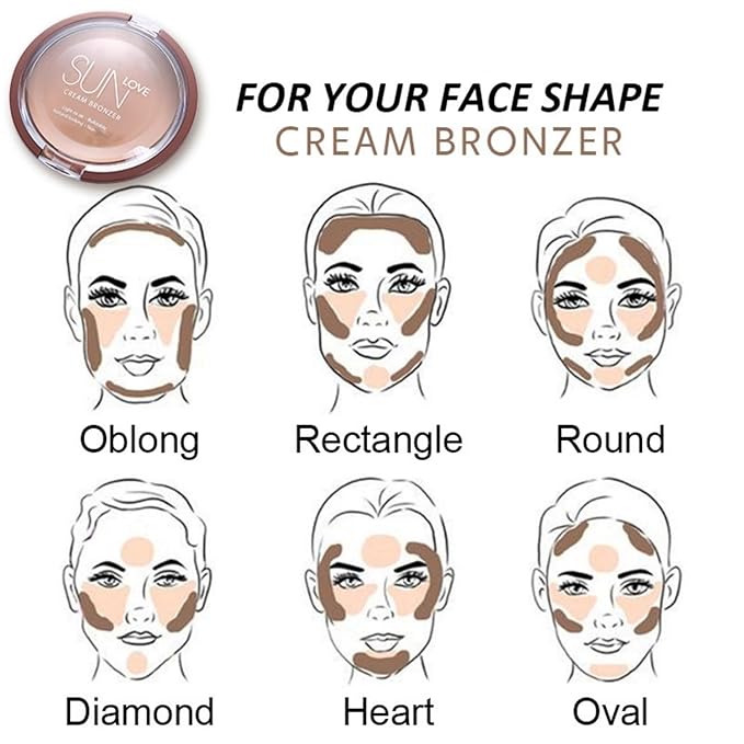 MAEPEOR Matte Cream Bronzer 6 Colors Face Sculpting Contour Bronzers Palette Long Lasting SweatProof Face Bronzer (06 Toffee)