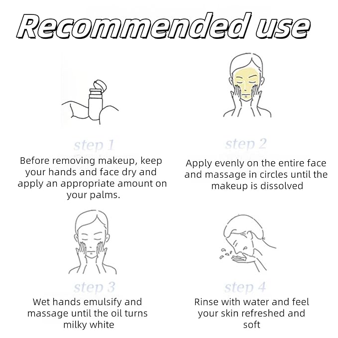 Cleansing Oil Makeup Remover - Natural Deep Cleanser for Face, Travel Size Mini Bottles, Portable Skincare for Gentle Facial Oil for All Skin Types (Camellia,20)