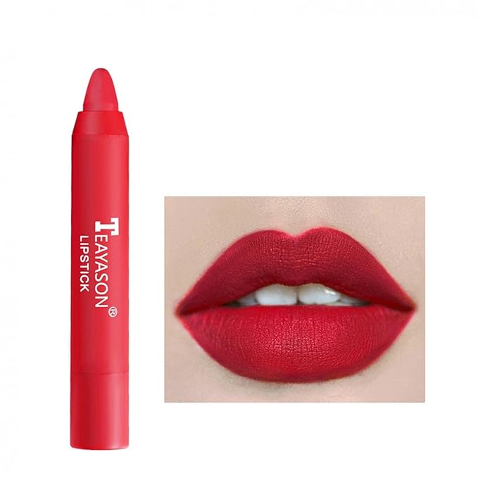 Agrifilm Matte Velvet Lipstick Lip Crayon Nourishing Non-Stick Cup Lip Stain Lip Gloss,Long-lasting Waterproof Lip Stick Lip Makeup for Women (8)