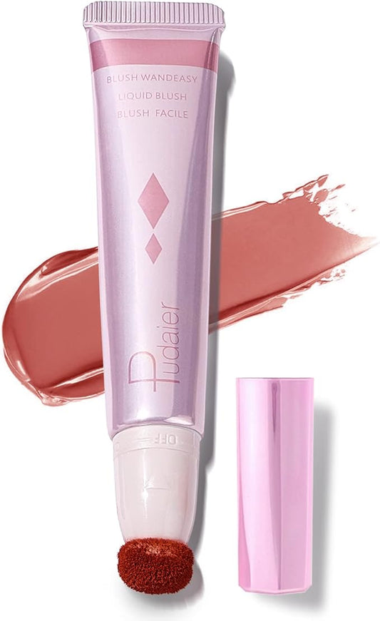 Highlighter Makeup, Liquid Highlighter Beauty Wand, Long Lasting Blendable Highlighter Stick Makeup with Cushion Applicator, 11,0.68 Fl Oz