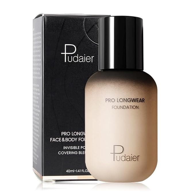 Matte Concealer Foundation Cream Corleone 40ml Long Lasting Waterproof Full Coverage Oil Control Matte Liquid Foundation for Women (Warm peach)