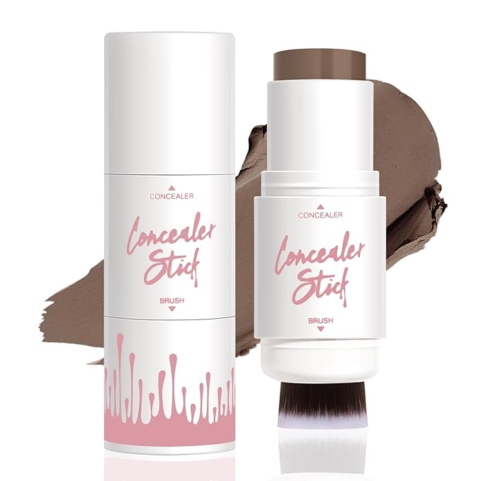 Dual-Ended Contour Stick, Matte Face Shaping & Highlighter Stick, Waterproof Bronzer Pen, Non-greasy, Create a Lightweight Finishing Makeup