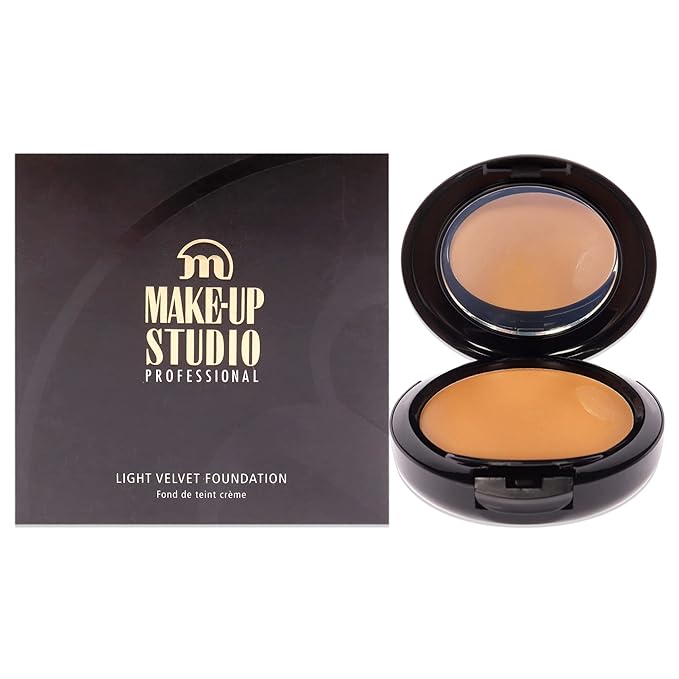 Amsterdam Professional Light Velvet Face Foundation-Silky Smooth Coverage-Beautiful Flawless End Result-With Mirror And Sponge-Ideal For On-The-Go-Wa3 Olive Beige-0.27 Oz,PH10026/OB