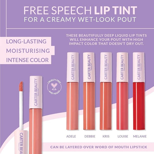 Carter Beauty By Marissa Carter Free Speech Lip Tint - Cruelty-Free Formula- Provides A Creamy, Luxurious Look - Moisturizes The Lips - Long Lasting - Saoirse - 0.26 Oz (Pack of 2)