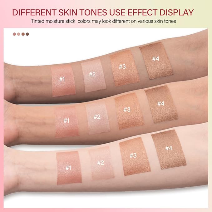 GECOMO On-The-Go Soft Creamy Highlighter Blush Bronzer Makeup Stick,Blendable Natural Glow Makeup Cream Blush Highligh 0.6 Oz - 02 SOFT GLOW