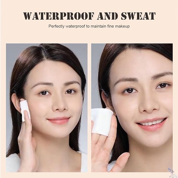2 Pack Mushroom Head Air Cushion CC Cream BB Cream, Concealer Lasting Nude Makeup Moisturizing Brightening Pigment CC Liquid Foundation Ivory