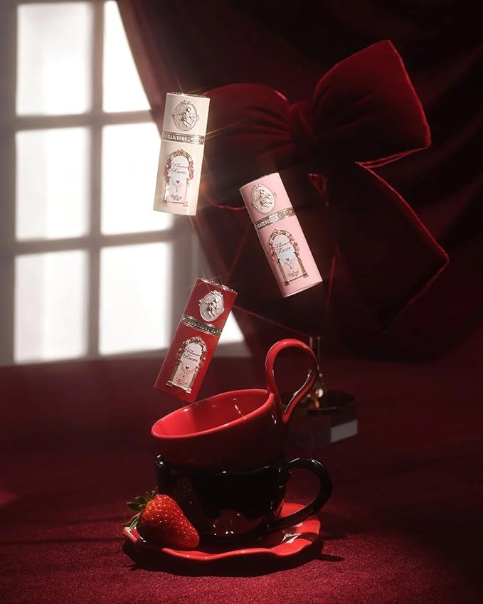 Flower Knows Strawberry Cupid All Day Glow Liquid Blush 02+Little Angel Cushion Powder Puff Set