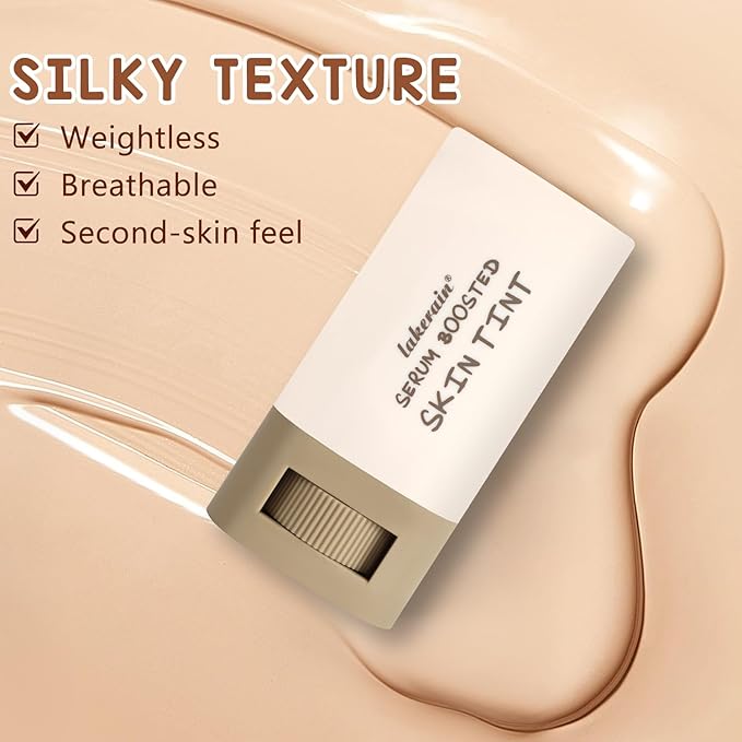 Foundation Stick Beauty Balm Serum Boosted Skin Tint, Solid Tinted Moisturizing Serum Contour Stick Foundation Face for Women, for Face Natural Makeup (06, 18g)
