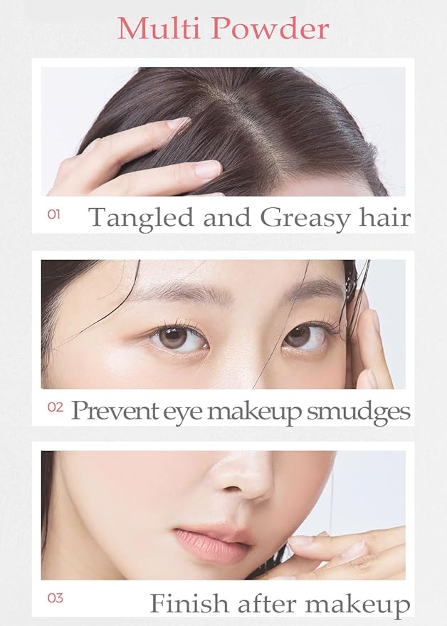 Goodbye Sebum Control Finish Powder 5g – Lightweight Oil-Absorbing Face & Hairline Powder for Long-Lasting Soft Matte Finish (Peach)