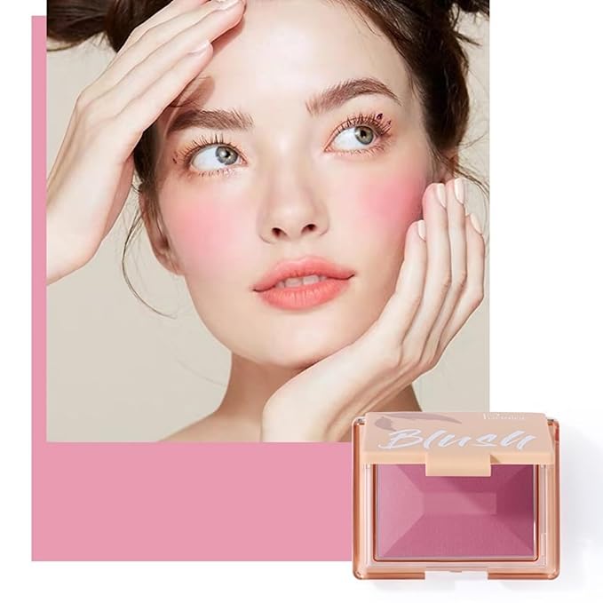 MAEPEOR Powder Blush Lightweight Smooth Blendable Matte Face Blush Highly Pigmented Powder Blusher for All Skin Tones (Color 06)