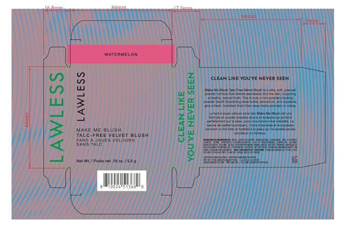 Make Me Blush Talc Free Velvet Blush, Watermelon, Pink, 0.18 Ounce