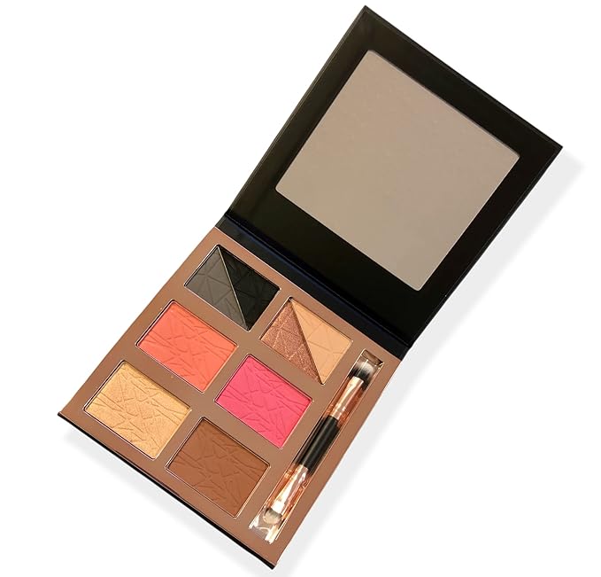Luxe Light & Loaded Palette – Multi-Use Vegan Makeup Palette with Highly Pigmented Eyeshadows, Blush, Highlighter & Contour | Cruelty-Free, Paraben-Free, Travel-Friendly