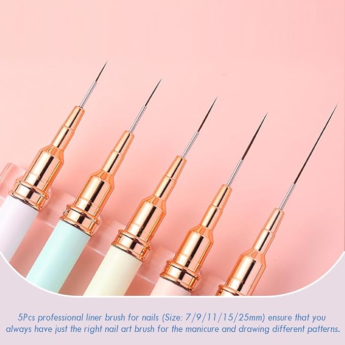 JASSINS Resin Nail Art Palette and Nail Art Liner Brushes
