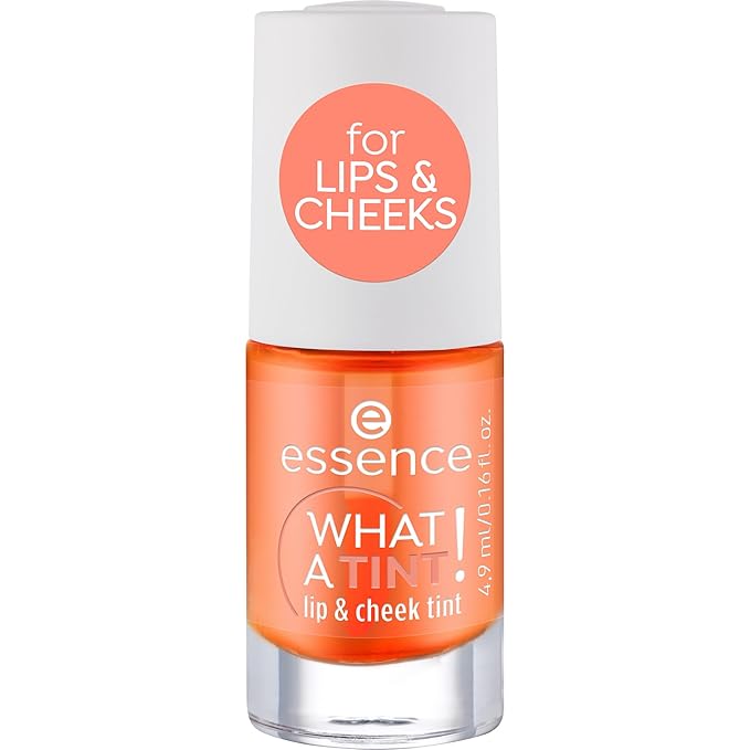 essence | What a Tint! Lip & Cheek Tint | Long-Lasting Liquid Blush & Lip Stain | Non-Sticky & Kiss-Proof | Vegan & Cruelty Free (03 |Peachy Vibes)