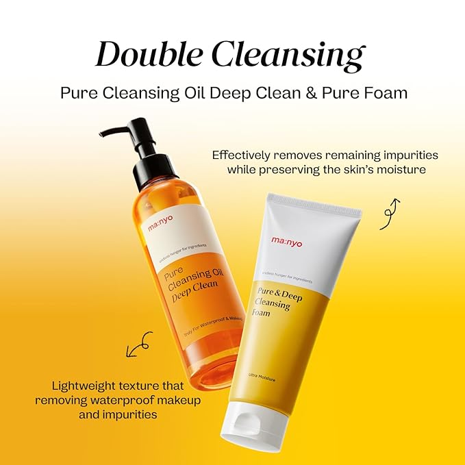 ma:nyo [Cleansing Set Pure Cleansing oil deep clean 6.7 fl oz & Pure deep cleansing foam 6.7 fl oz