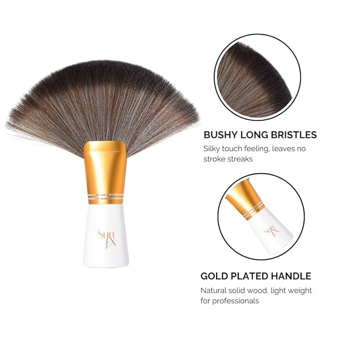 SunFX Post Spray Tanning Finishing Powder 1LB Cheeky Sunshine & Professional Salon Large Fan Brush Combo