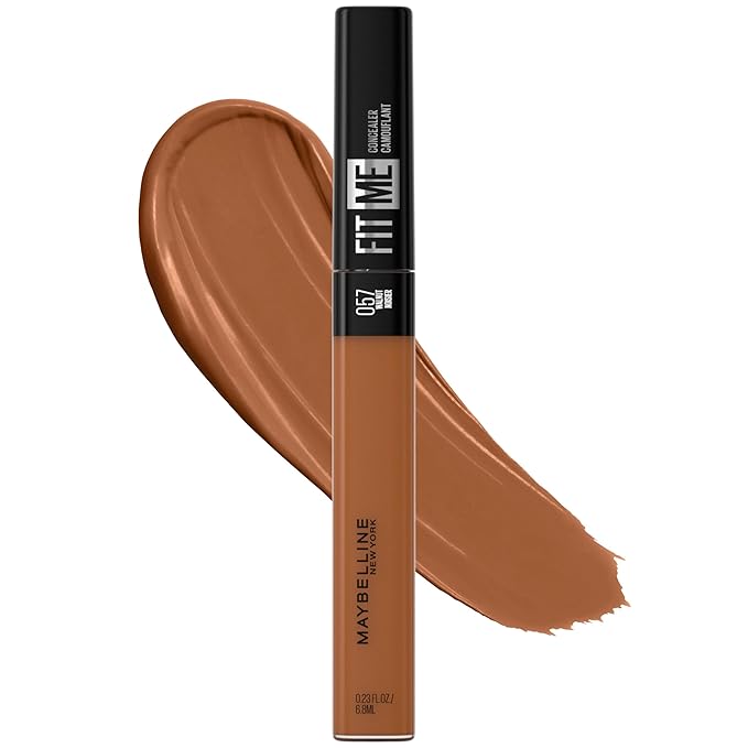 Maybelline Fit Me Liquid Concealer Makeup, Natural Coverage, Lightweight, Conceals, Covers Oil-Free, Walnut (Packaging May Vary)
