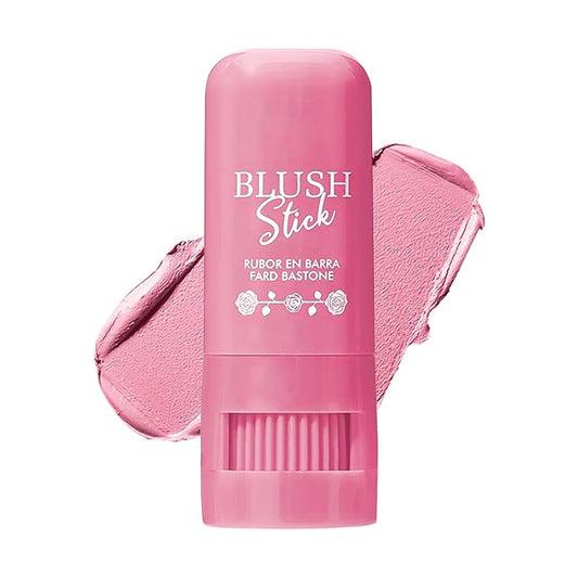 Cream Blush Stick Multi-Use Makeup Blush Stick for Lip and Cheeks Tint Solid Moisturizer Waterproof Cream Blush Natural Face Blush Makeup for All Skin Tones-02 Nude Pink