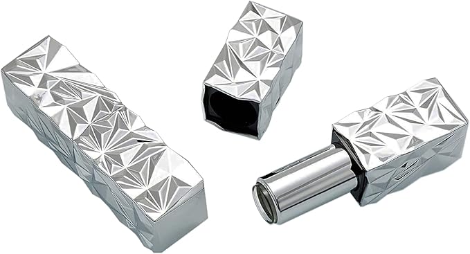 5 Packs 12.1mm Square Empty Lipstick Tubes Diamond Lip Balm Tube Container DIY Refillable Cosmetics Bottles with Magnetic Cap Beauty Packaging Bottle Holder Makeup Tool for Women Girl,Silver