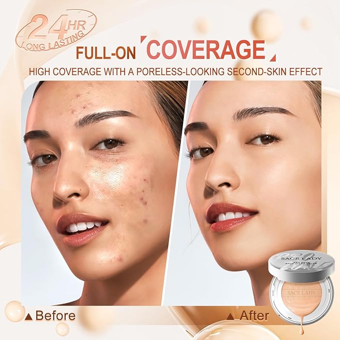 SACE LADY Face Primer and BB Foundation Makeup Set, Matte Pores Full Coverage Long Lasting Flawless Make Up Kit