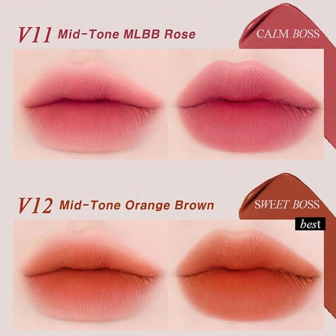 BBIA Glow Lip Tint (#00 ROSY) + Last Velvet Tint (V11 CALM BOSS) Bundle SET