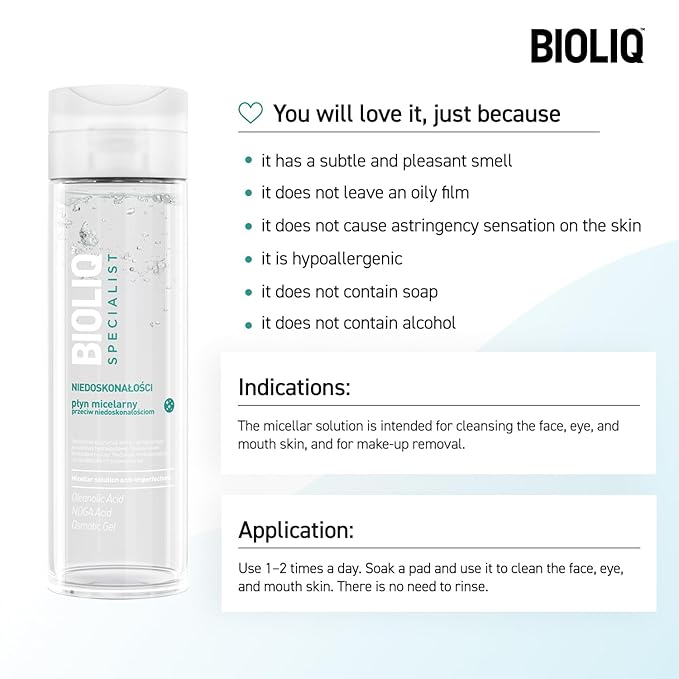 Specialist Anti-Imperfections Micellar Solution - Cleanses Skin, Removes Makeup & Impurities, Oleanolic Acid & NDGA Formula for Clear, Mattified Skin - Ideal for Imperfection-Prone Skin - 200ml