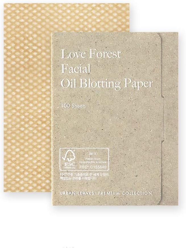 Premium Collection Oil Control Paper, Blotting Paper , Absorbing Sheets for Oily Skin Care (size 3.5inch x 2.4inch) Made in Korea (Love Forest) AJ12