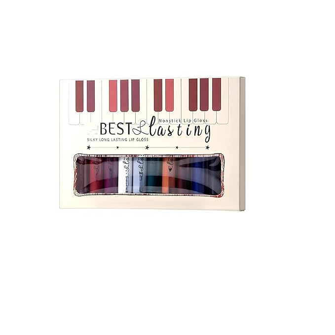 12PCS Matte Liquid Lipstick Set Non-Stick Cup and Not Fade Pigmented Lipstick Long-Lasting Waterproof Velvet Lipgloss Kit Makeup for Girls and Women (Set 02)