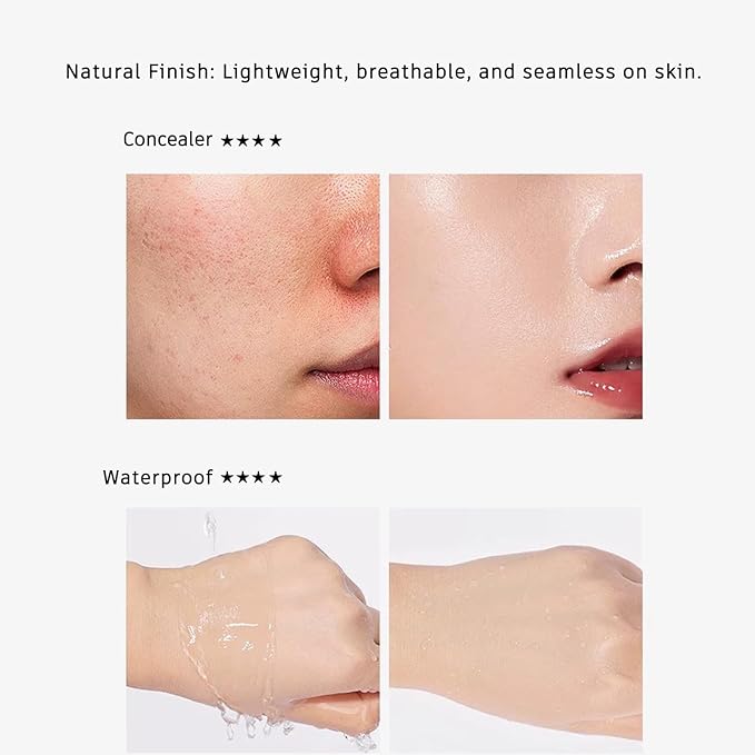 Moisture Cushion CC Cream Foundation for Mature Skin - Flawless Concealer BB Cream with Mushroom Head, Long-Lasting Waterproof Air Cushion CC, Natural honey and pine Makeup cream, Even Skin Tone๏ผ02#๏ผ